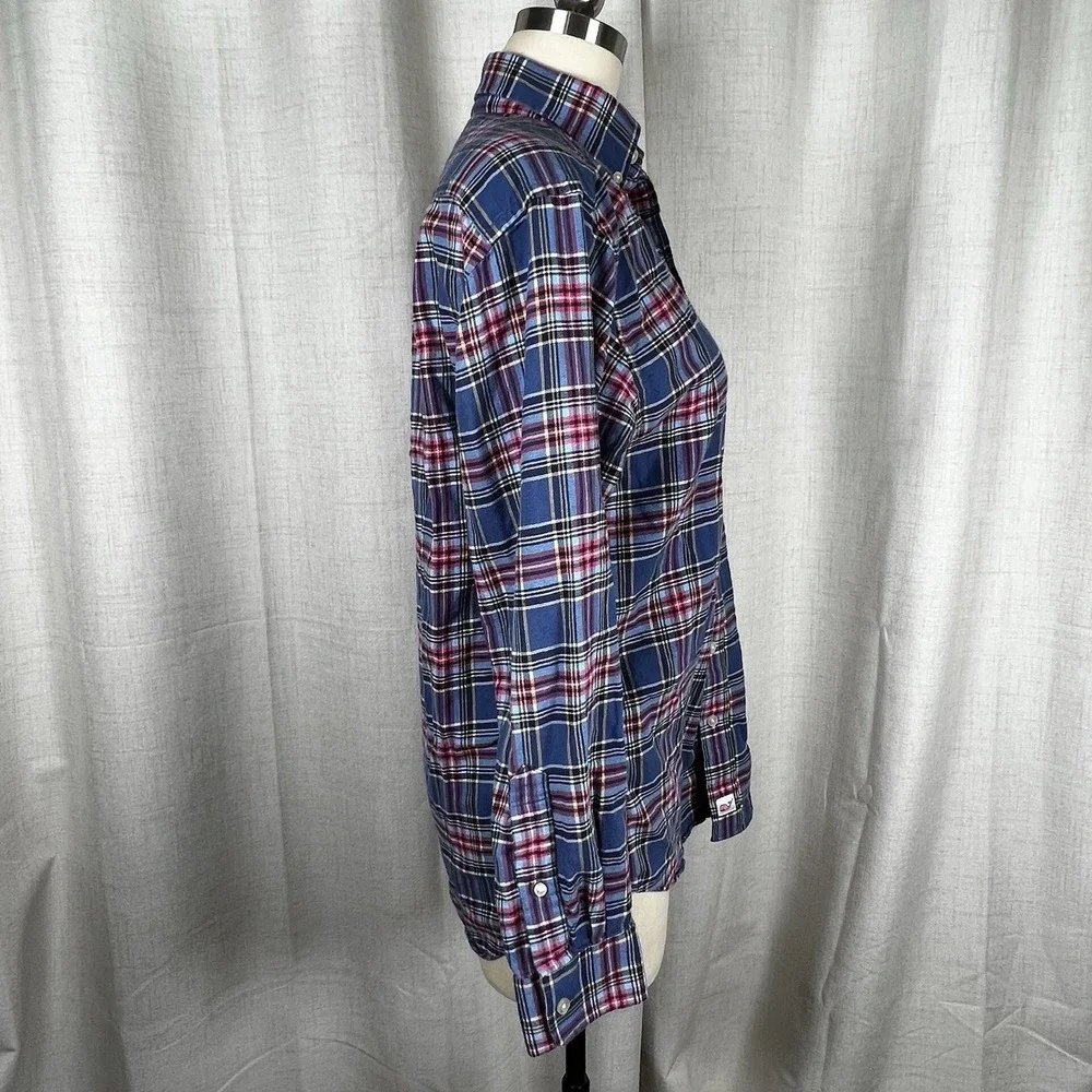 Vineyard Vines Mens Murray Long Sleeve Button Down Shirt‎ Small Red Blue Plaid